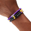 LSU Tigers NCAA 3 Pack Beaded Friendship Bracelet