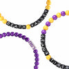 LSU Tigers NCAA 3 Pack Beaded Friendship Bracelet