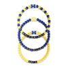 Michigan Wolverines NCAA 3 Pack Beaded Friendship Bracelet