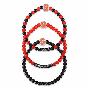 Syracuse Orange NCAA 3 Pack Beaded Friendship Bracelet