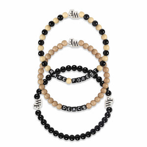 Wake Forest Demon Deacons NCAA 3 Pack Beaded Friendship Bracelet