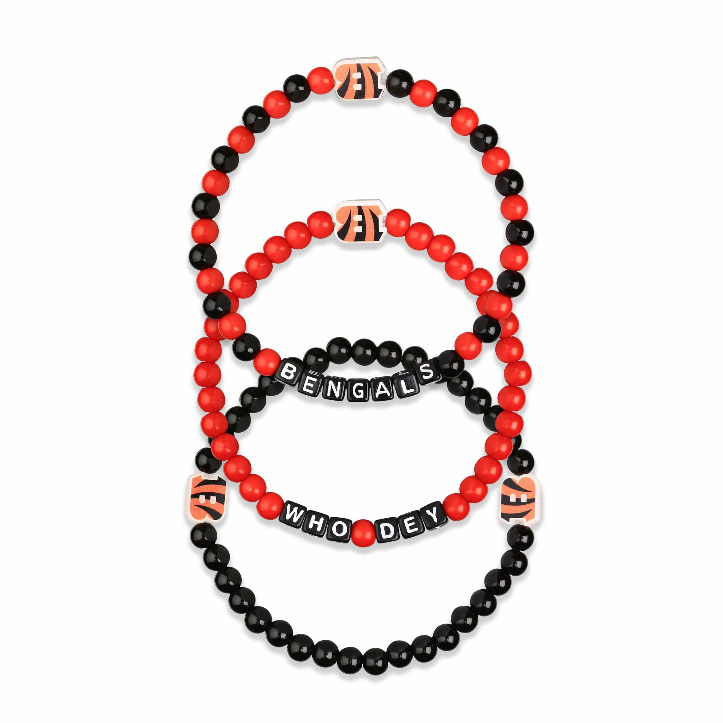 Cincinnati Bengals NFL 3 Pack Beaded Friendship Bracelet