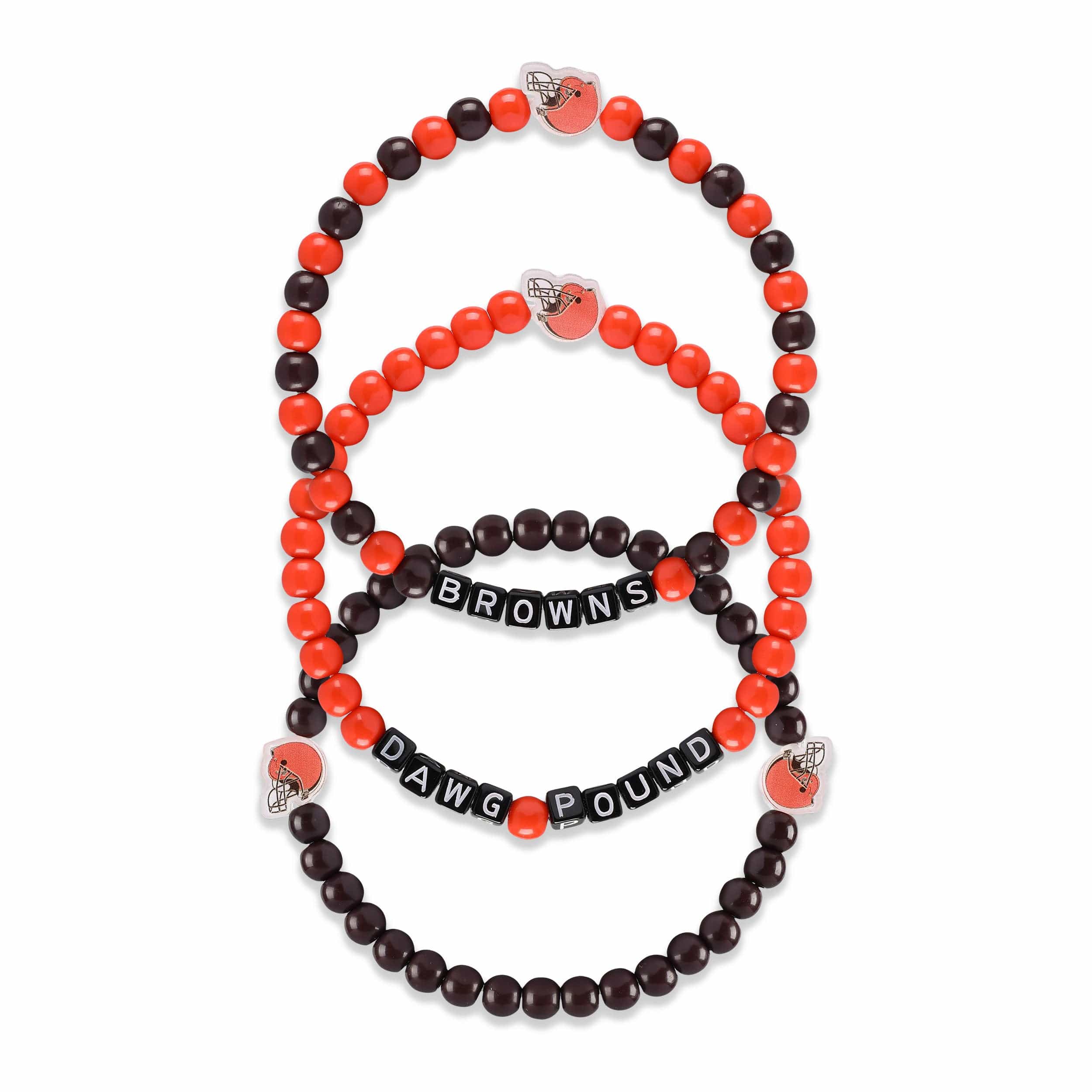 Cleveland Browns NFL 3 Pack Beaded Friendship Bracelet