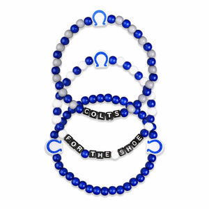 Indianapolis Colts NFL 3 Pack Beaded Friendship Bracelet