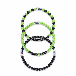 Seattle Seahawks NFL 3 Pack Beaded Friendship Bracelet
