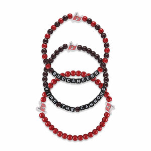 Tampa Bay Buccaneers NFL 3 Pack Beaded Friendship Bracelet