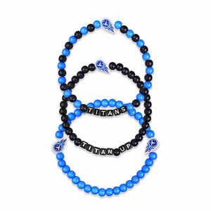 Tennessee Titans NFL 3 Pack Beaded Friendship Bracelet