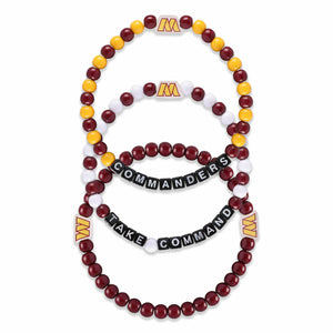Washington Commanders NFL 3 Pack Beaded Friendship Bracelet