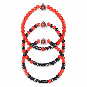Chicago Bears NFL Justin Fields & DJ Moore 3 Pack Player Beaded Friendship Bracelet