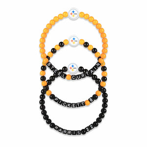Pittsburgh Steelers NFL Kenny Pickett & Najee Harris 3 Pack Player Beaded Friendship Bracelet