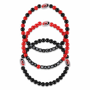 Carolina Hurricanes NHL 3 Pack Beaded Friendship Bracelet