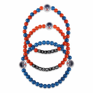 Edmonton Oilers NHL 3 Pack Beaded Friendship Bracelet