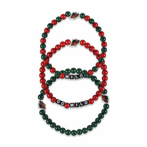 Minnesota Wild NHL 3 Pack Beaded Friendship Bracelet
