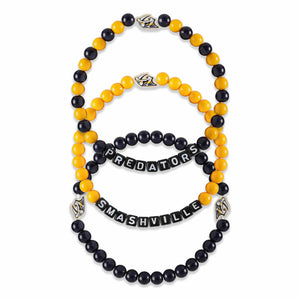 Nashville Predators NHL 3 Pack Beaded Friendship Bracelet