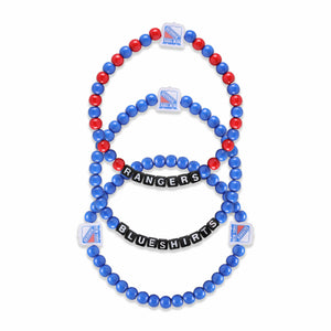 New York Rangers NHL 3 Pack Beaded Friendship Bracelet