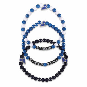 St Louis Blues NHL 3 Pack Beaded Friendship Bracelet