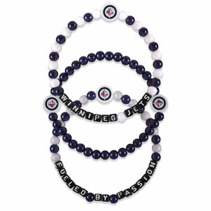 Winnipeg Jets NHL 3 Pack Beaded Friendship Bracelet