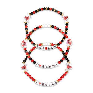 Chicago Bulls NBA 3 Pack Friendship Bracelet
