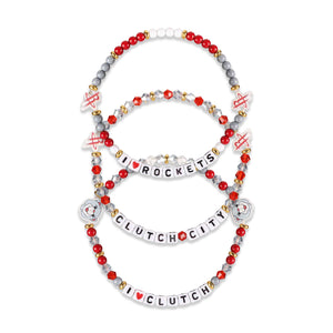 Houston Rockets NBA 3 Pack Friendship Bracelet