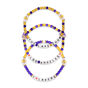 Los Angeles Lakers NBA 3 Pack Friendship Bracelet