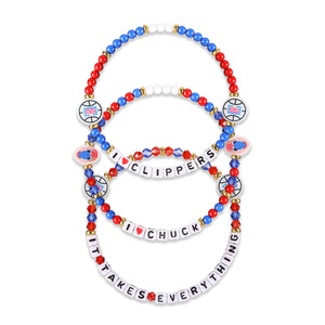 Los Angeles Clippers NBA 3 Pack Friendship Bracelet