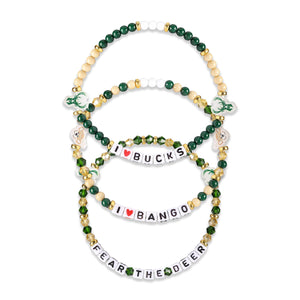 Milwaukee Bucks NBA 3 Pack Friendship Bracelet