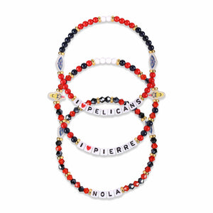 New Orleans Pelicans NBA 3 Pack Friendship Bracelet