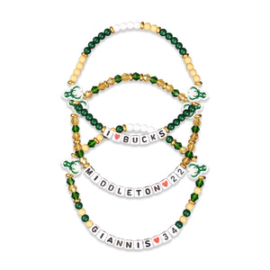 Milwaukee Bucks NBA Giannis Antetokounmpo 3 Pack Player Friendship Bracelet