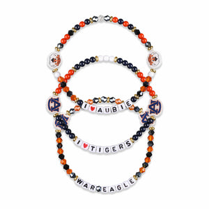 Auburn Tigers NCAA 3 Pack Friendship Bracelet