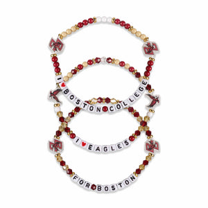 Boston College Eagles NCAA 3 Pack Friendship Bracelet