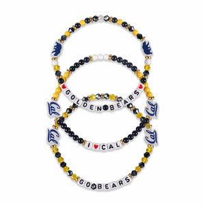 California Bears NCAA 3 Pack Friendship Bracelet