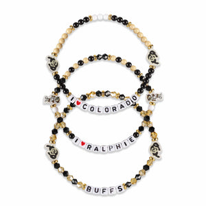 Colorado Buffaloes NCAA 3 Pack Friendship Bracelet
