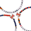 Illinois Fighting Illini NCAA 3 Pack Friendship Bracelet