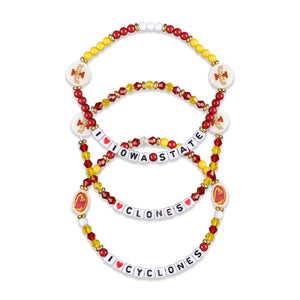 Iowa State Cyclones NCAA 3 Pack Friendship Bracelet