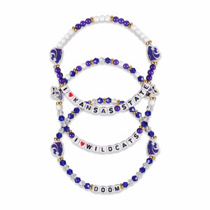 Kansas State Wildcats NCAA 3 Pack Friendship Bracelet