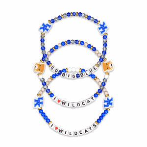Kentucky Wildcats NCAA 3 Pack Friendship Bracelet