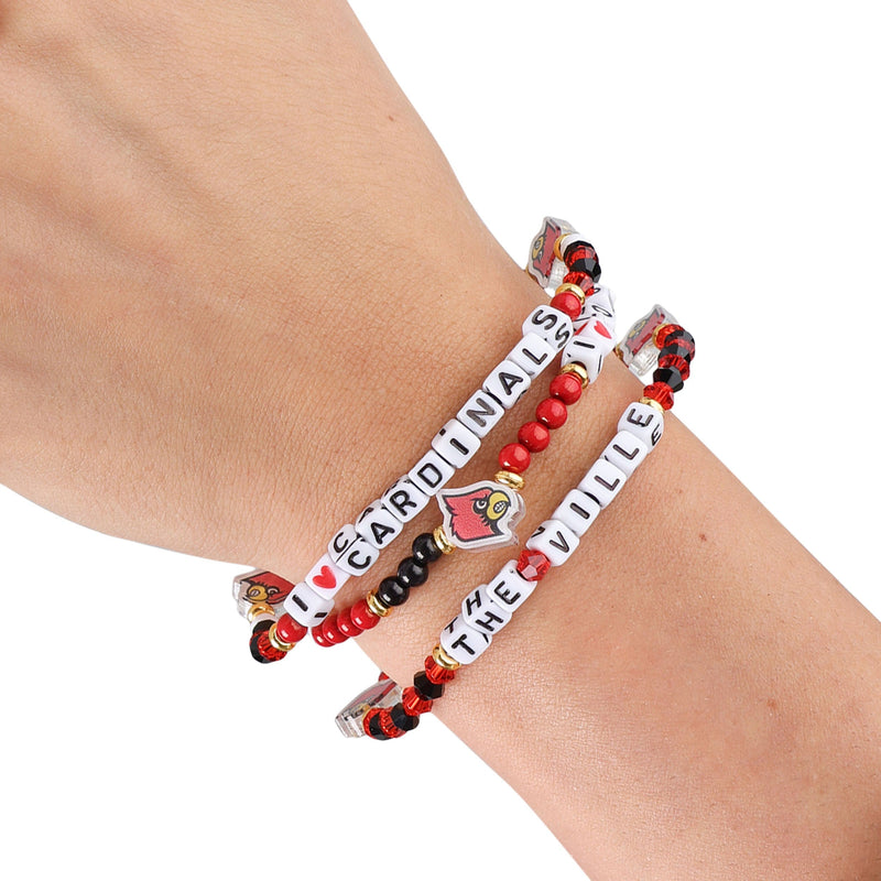 Louisville Cardinals Fan Bracelet - Wear Some Bling While Showing Your Support for Your Favorite Team!