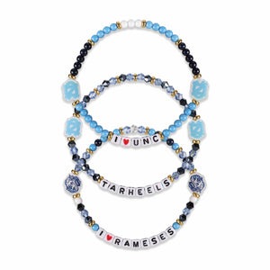 North Carolina Tar Heels NCAA 3 Pack Friendship Bracelet