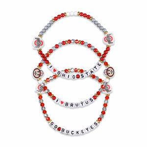 Ohio State Buckeyes NCAA 3 Pack Friendship Bracelet