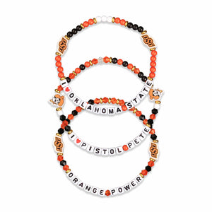 Oklahoma State Cowboys NCAA 3 Pack Friendship Bracelet