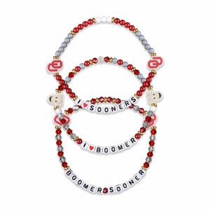 Oklahoma Sooners NCAA 3 Pack Friendship Bracelet