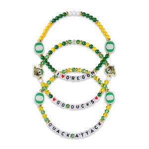 Oregon Ducks NCAA 3 Pack Friendship Bracelet