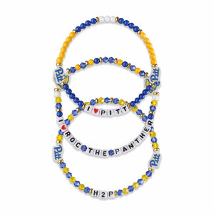 Pittsburgh Panthers NCAA 3 Pack Friendship Bracelet