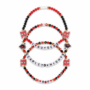 Rutgers Scarlet Knights NCAA 3 Pack Friendship Bracelet