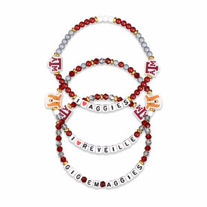 Texas A&M Aggies NCAA 3 Pack Friendship Bracelet