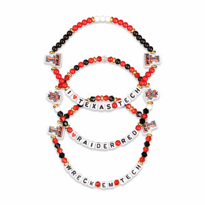 Texas Tech Red Raiders NCAA 3 Pack Friendship Bracelet