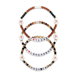Texas Longhorns NCAA 3 Pack Friendship Bracelet