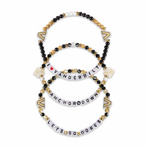 Vanderbilt Commodores NCAA 3 Pack Friendship Bracelet