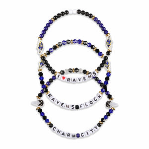 Baltimore Ravens NFL 3 Pack Friendship Bracelet