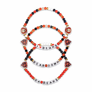 Chicago Bears NFL 3 Pack Friendship Bracelet